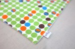 wash cloth 12 - green dots - tag